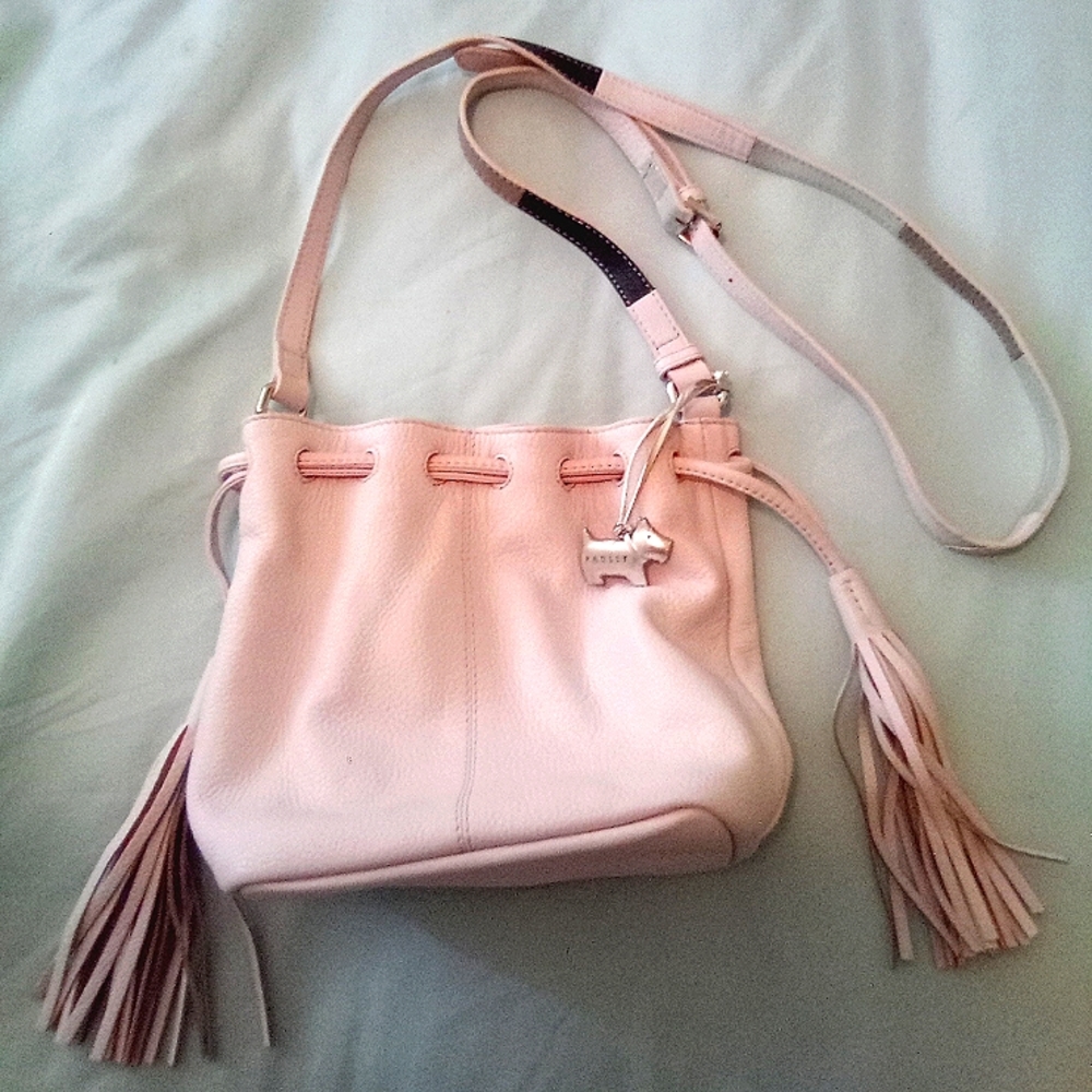 Radley London Small Pink Drawstring Purse